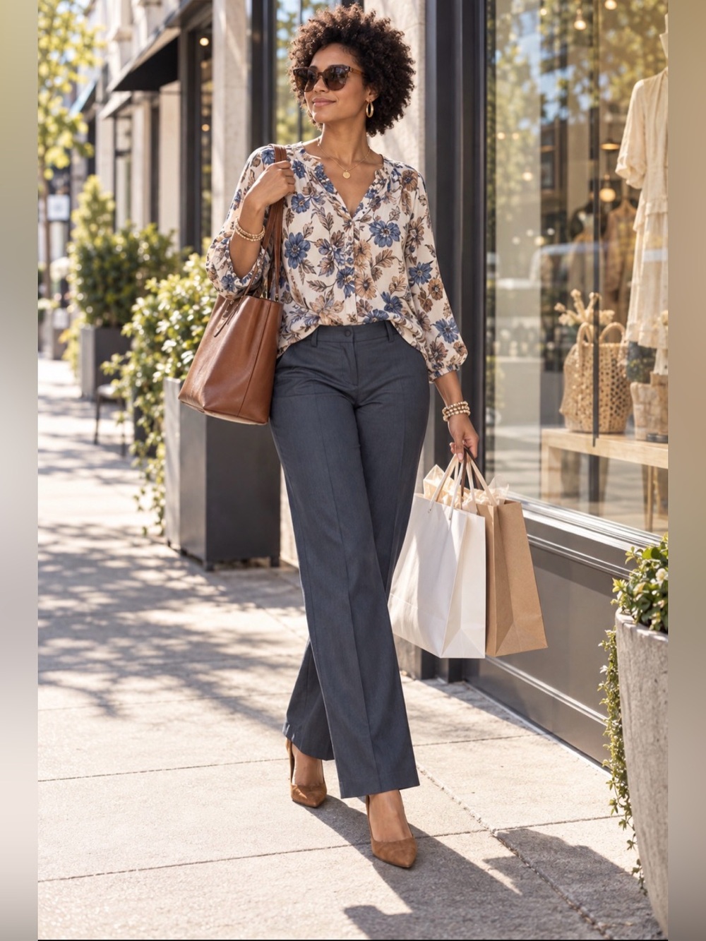 Ann Taylor Factory Blue Straight Leg Dress Pants Size 6